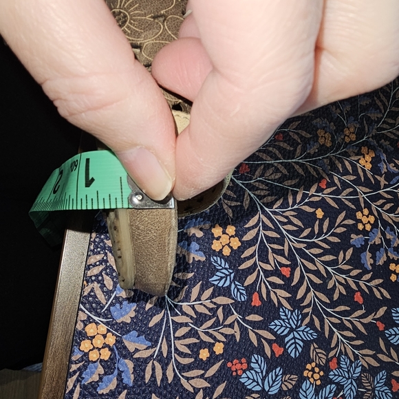 Size 40 Gold Button Cream & Taupe Flowered Shootie - Picture 12 of 16